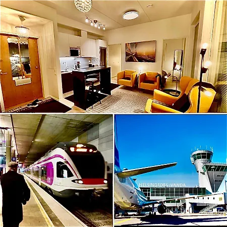 To Luxstudio Minervasuite From Helsinki Airport 6 Min, To 27min, Freeparking In Kivistoein Kivistoe Apartamento Vantaa